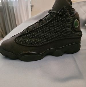 Black cat Jordan 13s  Hi-top